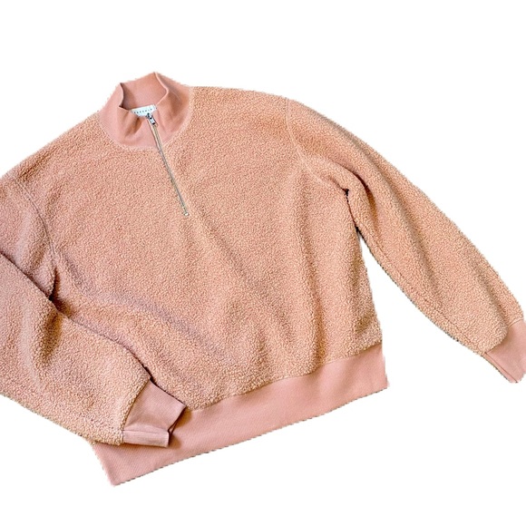 NEW~ Topshop Peach Teddy Sherpa Sweater/Sweatshirt  NWOT  ~  size 8 - Picture 7 of 16